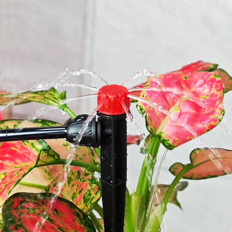 Gardrip 25 Pieces Drip Emitters Stream with Stake for 1/4" Irrigation Tubing: Adjustable 360 Degree Water Flow Irrigation Universal Sprayer Drip Pipe Sprinklers Fittings for Garden Watering System - Image 3